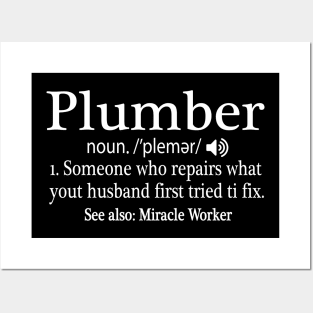 Funny Noun Plumber Definition - Plumbing Love Posters and Art